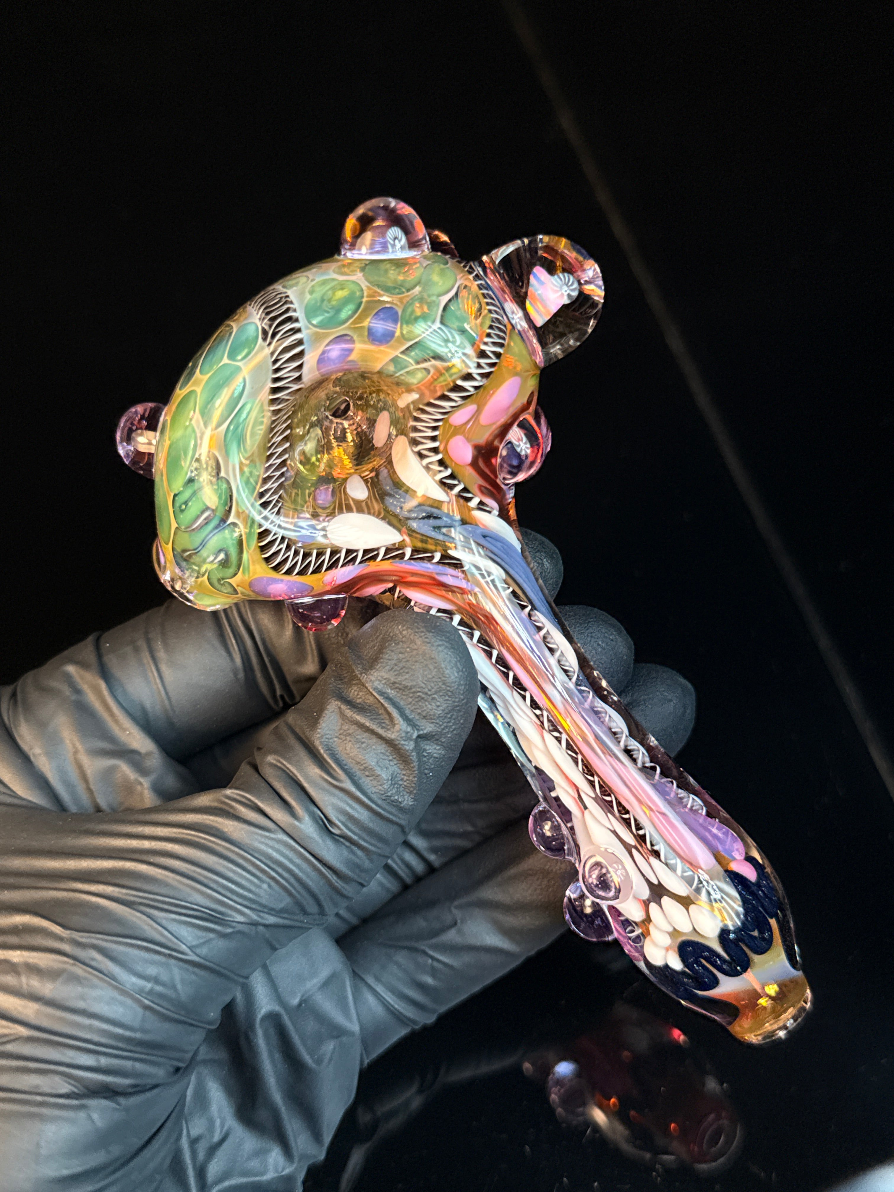 Premo Gold Fume Cane Spoon (Tonic Dots)