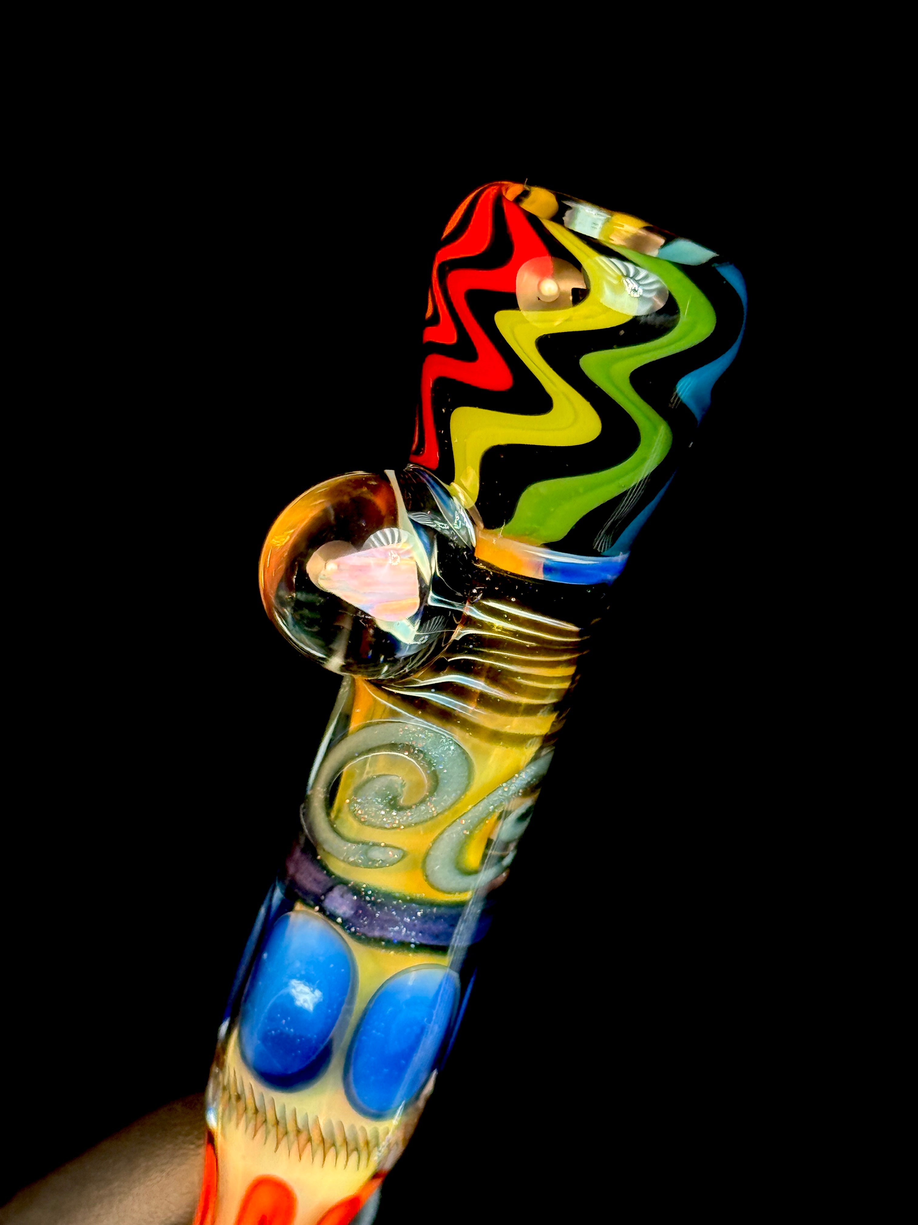 Gold Fume/Black Rainbow Wigwag Bat