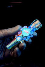 Load and play video in Gallery viewer, Trans blue x aqua rainbow opal chillum
