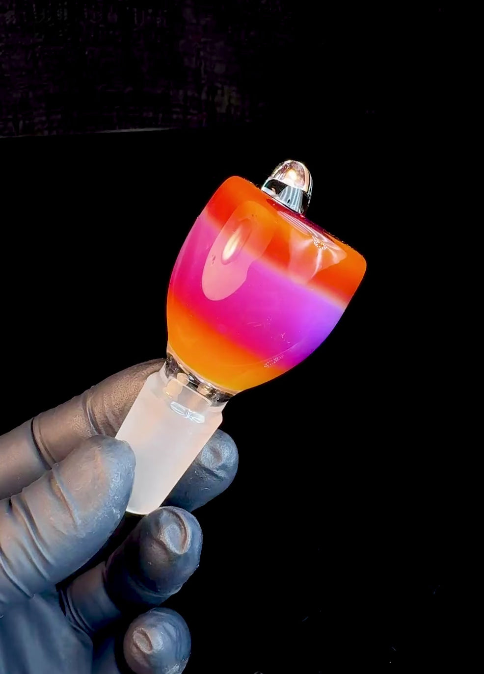 Artisan glass 19mm serendipity handle bowl